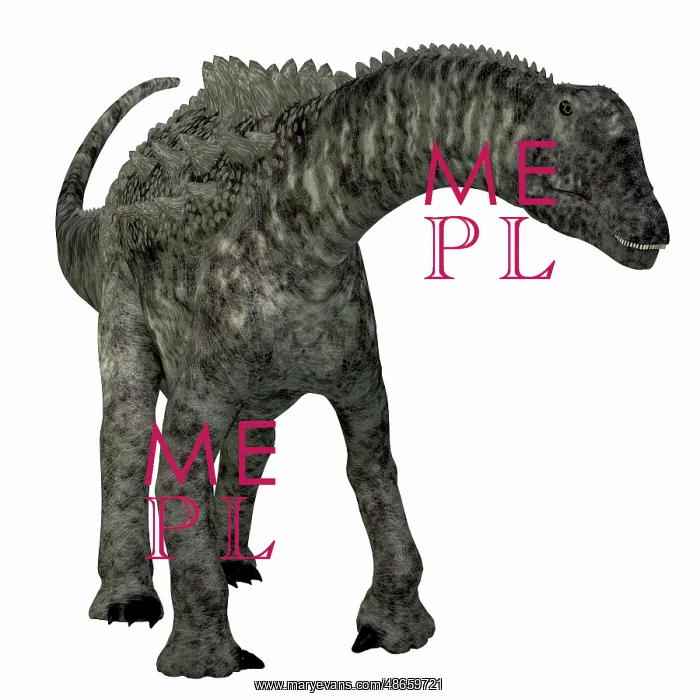 : Ampelosaurus dinosaur, front view : Ampelosaurus dinosaur, front view