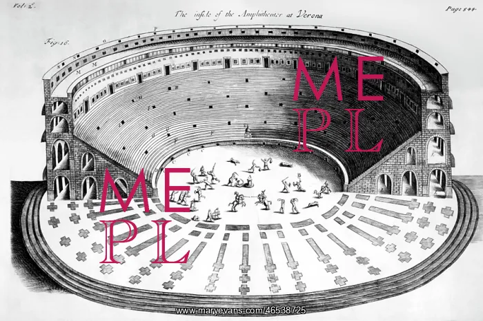 : Amphitheatre with gladiators : Amphitheatre with gladiators
