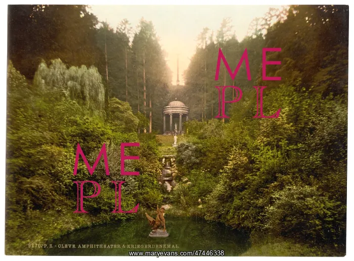 : Amphitheatre and Soldiers Monument, Cleves, Westphalia, Ger : Amphitheatre and Soldiers Monument, Cleves, Westphalia, Ger