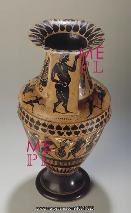 : Amphora with black figures : Amphora with black figures
