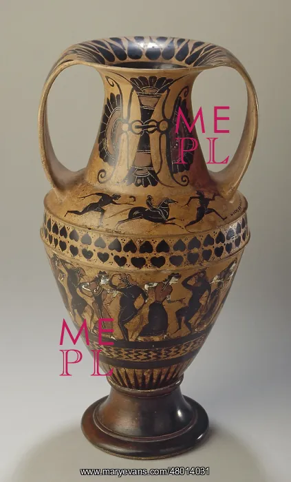 : Amphora with black figures : Amphora with black figures