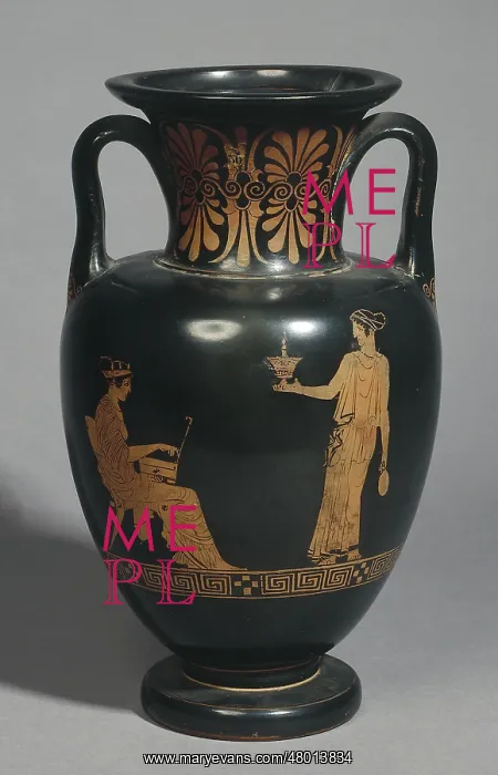 : Amphora with red figures : Amphora with red figures