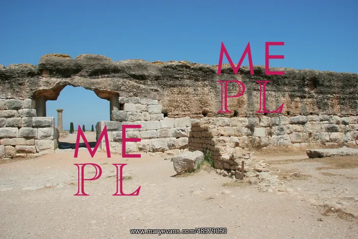 : Ampurias. Wall. 1st century B.C.. Door. Catalonia. Spain : Ampurias. Wall. 1st century B.C.. Door. Catalonia. Spain