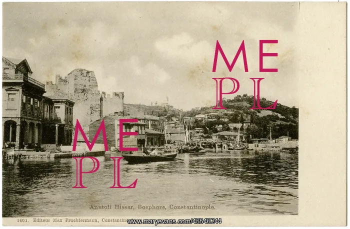 : Anadolu Hisari on the Bosphorus, Constantinople, Turkey : Anadolu Hisari on the Bosphorus, Constantinople, Turkey
