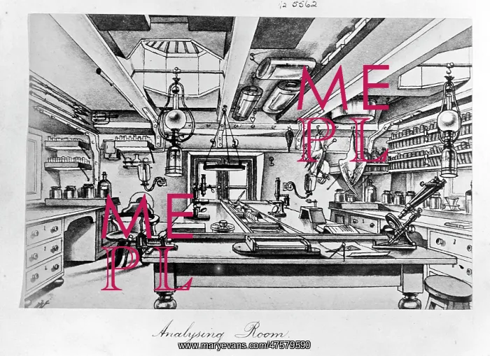 : Analysing room on board H.M.S. Challenger : Analysing room on board H.M.S. Challenger