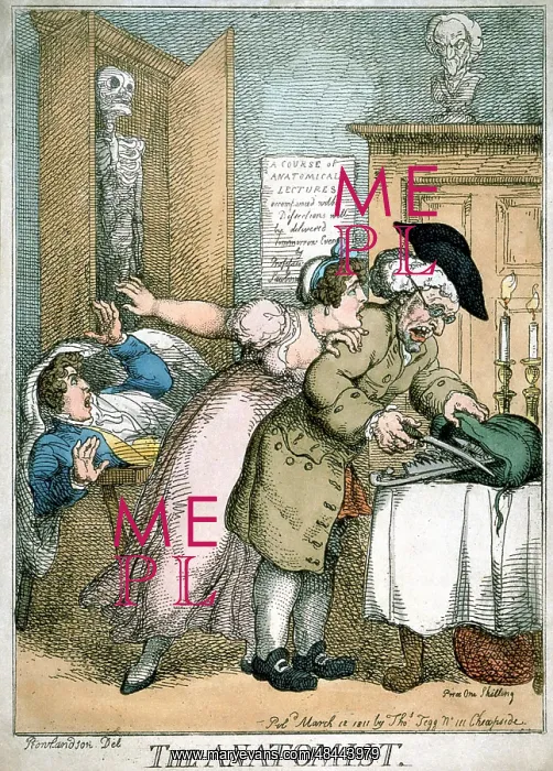 : The Anatomist cartoon by Rowlandson published : The Anatomist cartoon by Rowlandson published