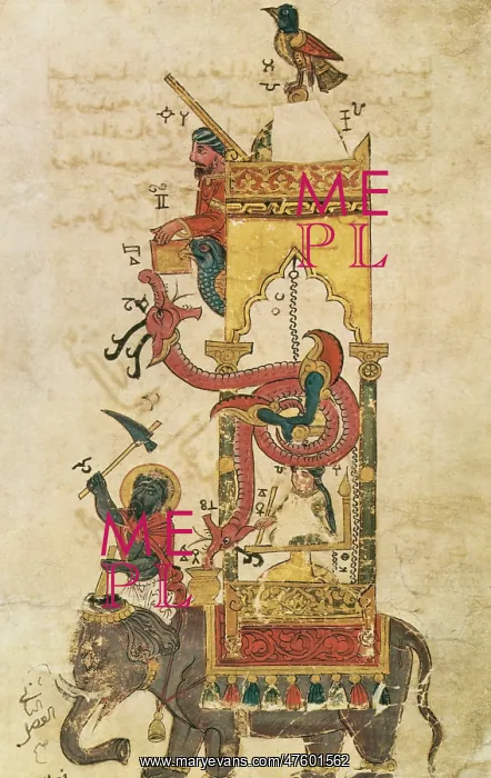 : Ancient Diagram of Clock : Ancient Diagram of Clock