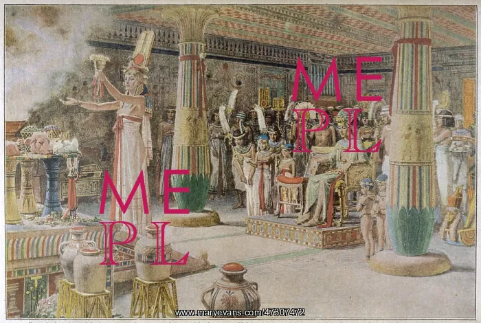 : Ancient Egypt - Queen Nefertiti performs a ceremony : Ancient Egypt - Queen Nefertiti performs a ceremony