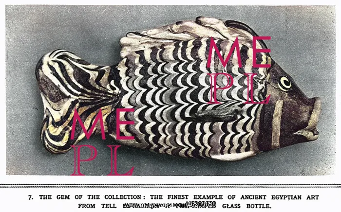 : Ancient Egyptian fish-shaped bottle : Ancient Egyptian fish-shaped bottle