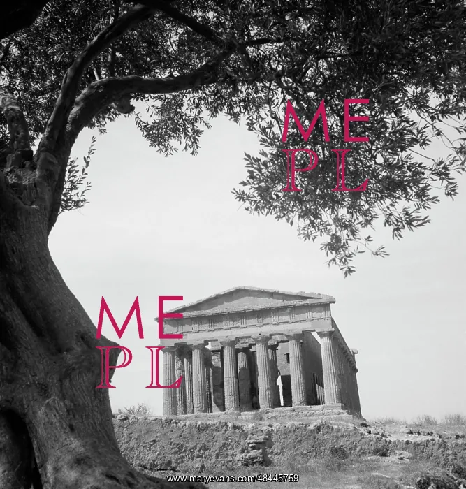 : An ancient Greek temple in Agrigento, Sicily, 1943 : An ancient Greek temple in Agrigento, Sicily, 1943