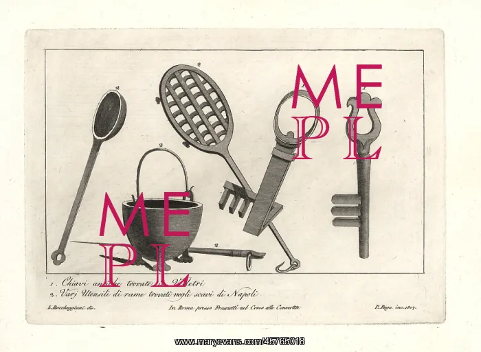 : Ancient keys and cooking utensils : Ancient keys and cooking utensils