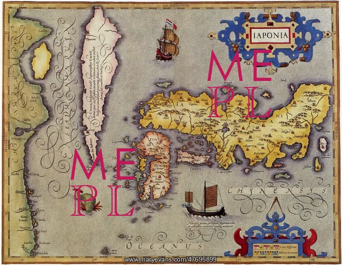 : Ancient Map of Japan 1606 : Ancient Map of Japan 1606