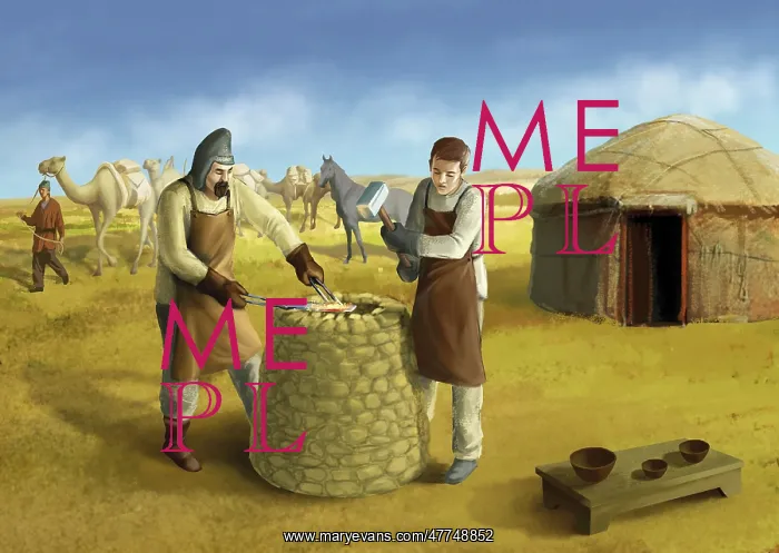 : Ancient metal workers, Kazakhstan : Ancient metal workers, Kazakhstan