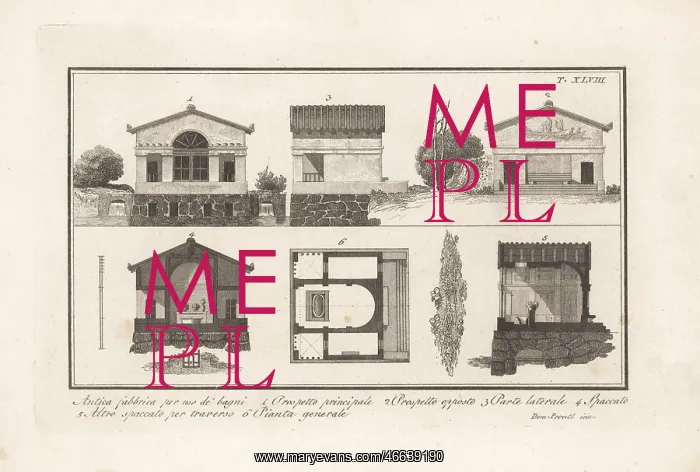 : Ancient Roman balneae or bath house : Ancient Roman balneae or bath house