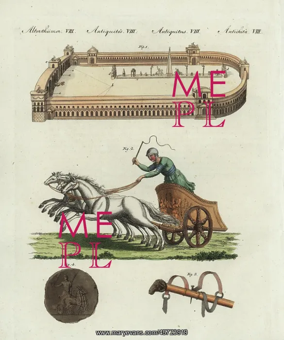 : Ancient Roman Circus and chariot race : Ancient Roman Circus and chariot race