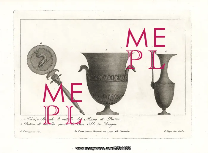 : Ancient Roman vase, pitcher and patera : Ancient Roman vase, pitcher and patera
