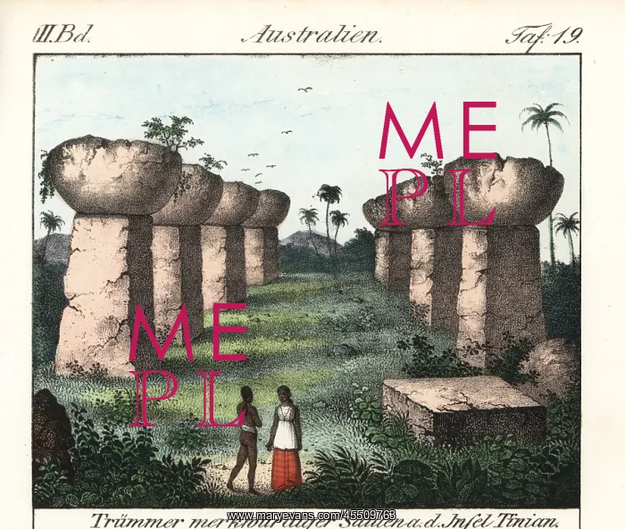 : Ancient ruins of columns found on Tinian island, Marianas : Ancient ruins of columns found on Tinian island, Marianas