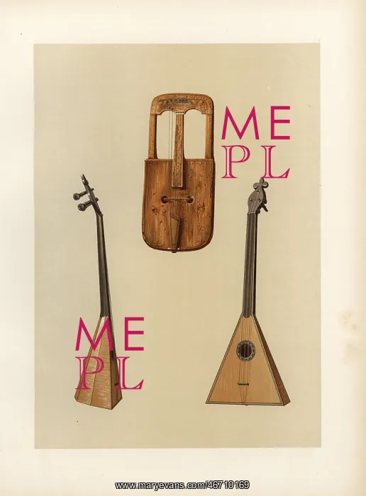 : Ancient Welsh crwth and Russian balalaika or : Ancient Welsh crwth and Russian balalaika or