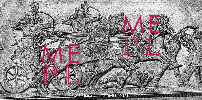 : ancient world, Assyria, warriors on chariots : ancient world, Assyria, warriors on chariots