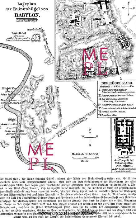 : ancient world, Babylon, excavations, site plan : ancient world, Babylon, excavations, site plan