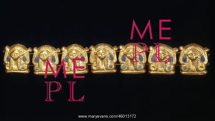 : Chain. ancient world, Egypt, craft / handcraft, chain with clams : Chain. ancient world, Egypt, craft / handcraft, chain with clams