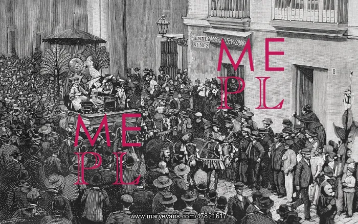 : Andalusia. Carnival of Cadiz. Float of the Astros : Andalusia. Carnival of Cadiz. Float of the Astros