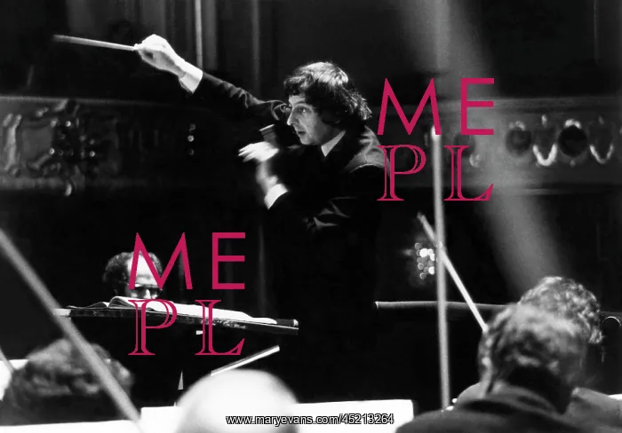 : Andre Previn, composer and conductor, with ? : Andre Previn, composer and conductor, with ?