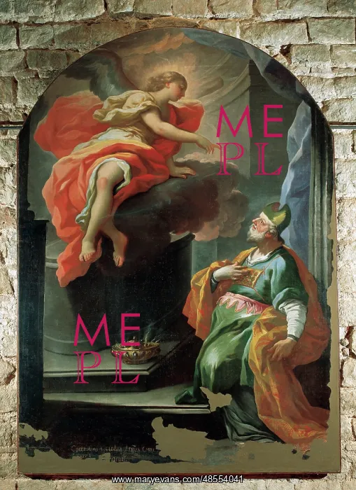 : Andrea Miglionico (1663-1718). Annunciation to Saint Zachari : Andrea Miglionico (1663-1718). Annunciation to Saint Zachari