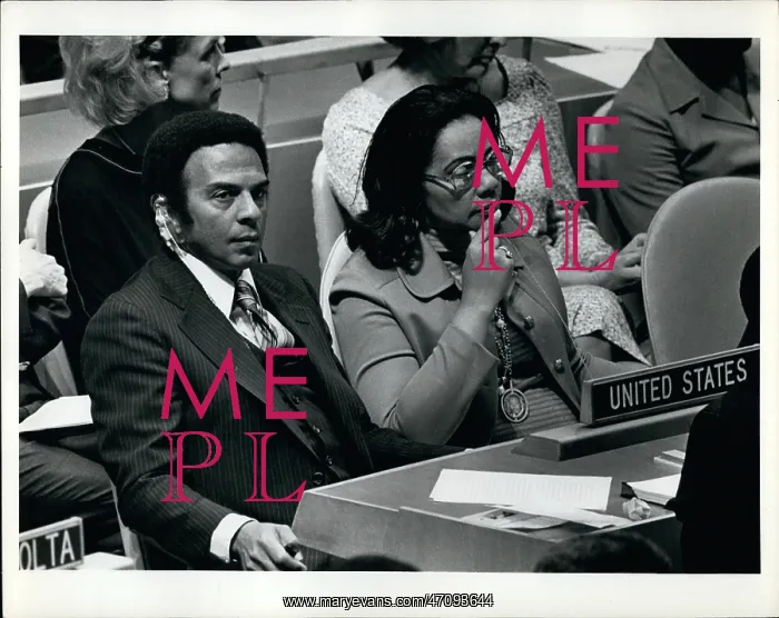: Andrew Young and Coretta King, UN General Assembly : Andrew Young and Coretta King, UN General Assembly