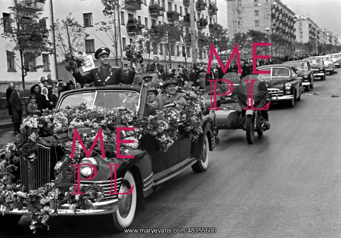 : Andrian Nikolayev visiting Cheboksary, 1962 : Andrian Nikolayev visiting Cheboksary, 1962