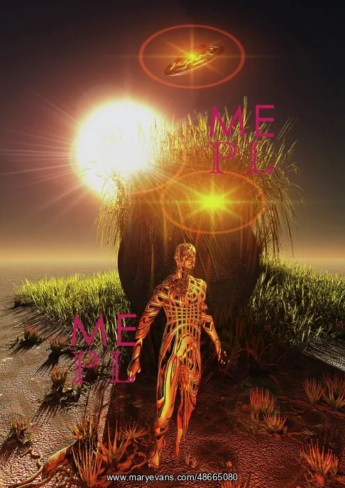 : An android exploring the surface of an alien exoplanet : An android exploring the surface of an alien exoplanet