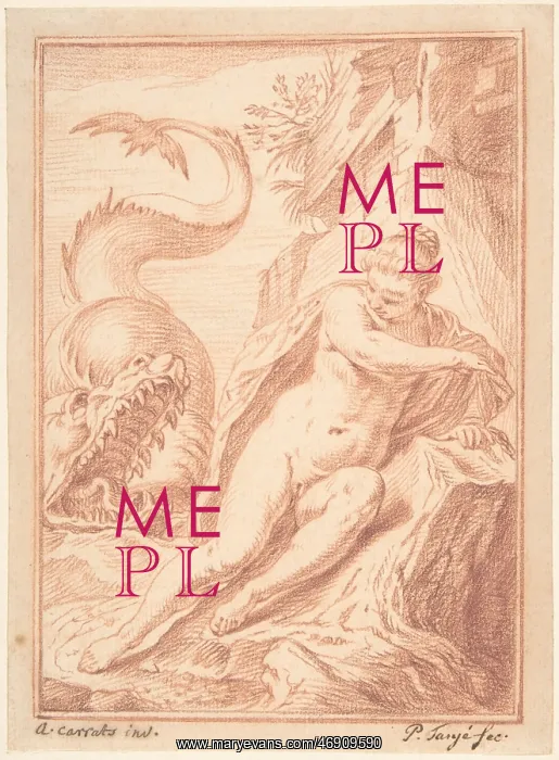 : Andromeda, after Agostino Carracci, 18th century : Andromeda, after Agostino Carracci, 18th century