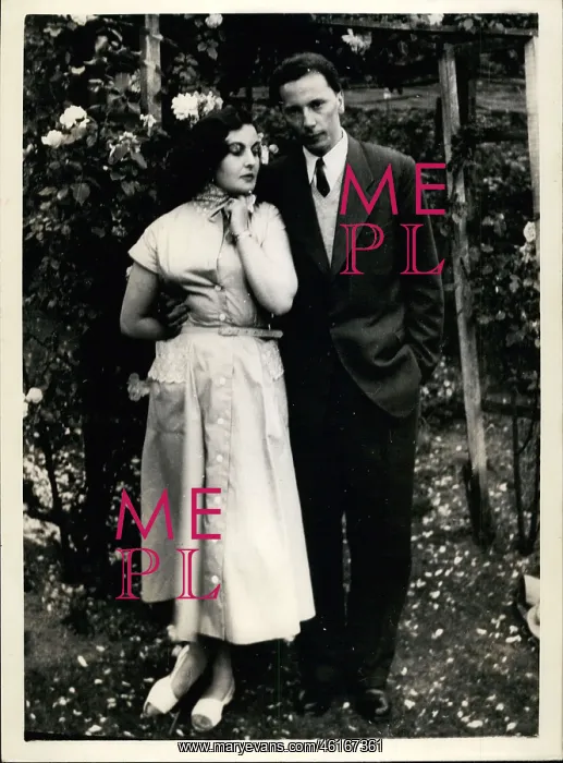 : Andrzej Panufnik, Polish composer, and wife Scarlett, London : Andrzej Panufnik, Polish composer, and wife Scarlett, London