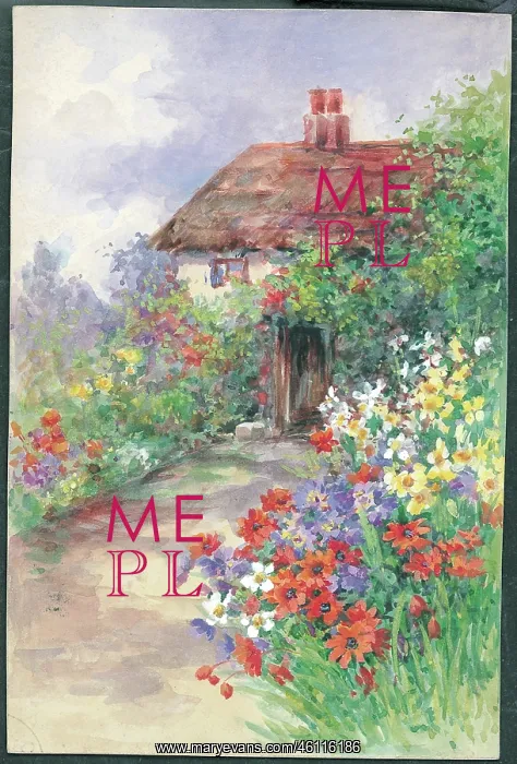 : Anemones and Cottage Door : Anemones and Cottage Door