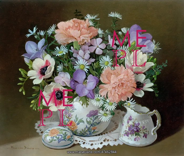  : Anemones and Daisies in a Ginger Jar