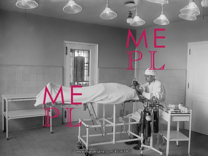 : Anesthesiologist administers ether and nitrous oxide : Anesthesiologist administers ether and nitrous oxide