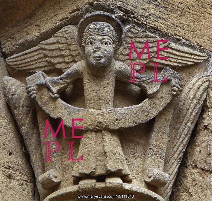 : Angel, Abbatiale Sainte-Foy, Conques, Midi-Pyrenees, France : Angel, Abbatiale Sainte-Foy, Conques, Midi-Pyrenees, France