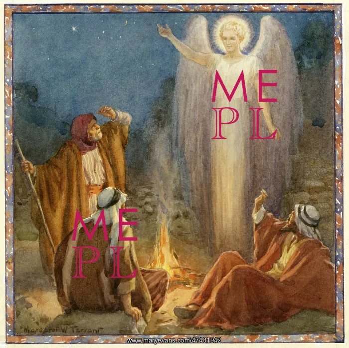 : An angel appears before three shepherds : An angel appears before three shepherds