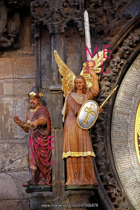 : Angel on the Astronomical Clock in Prague : Angel on the Astronomical Clock in Prague