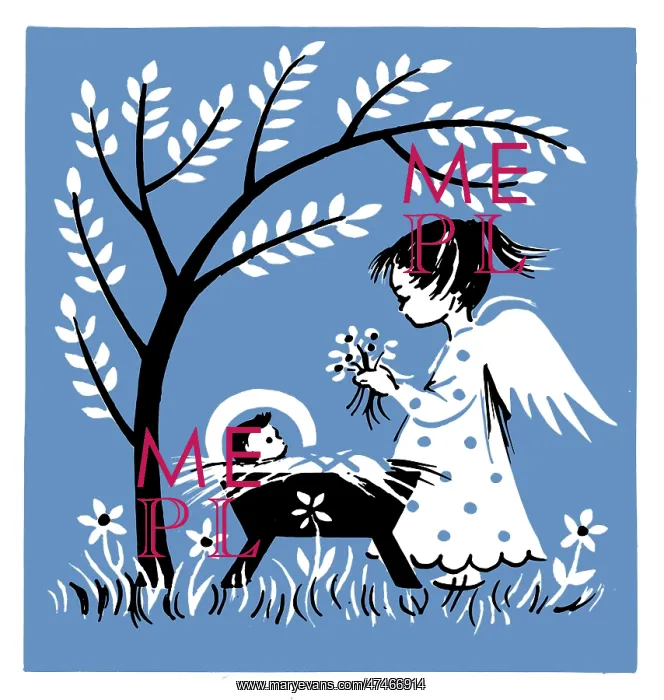 : Angel bringing Flowers to the Holy Babe : Angel bringing Flowers to the Holy Babe