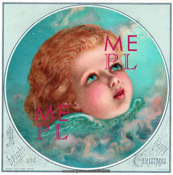 : Angel on a Christmas card : Angel on a Christmas card