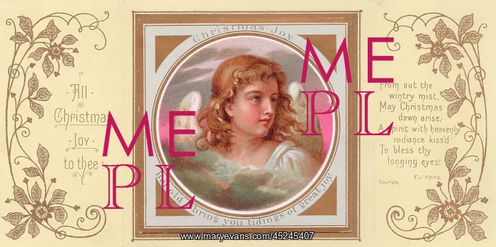 : Angel on a Christmas card : Angel on a Christmas card