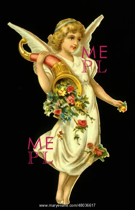  : Angel with cornucopia of flowers