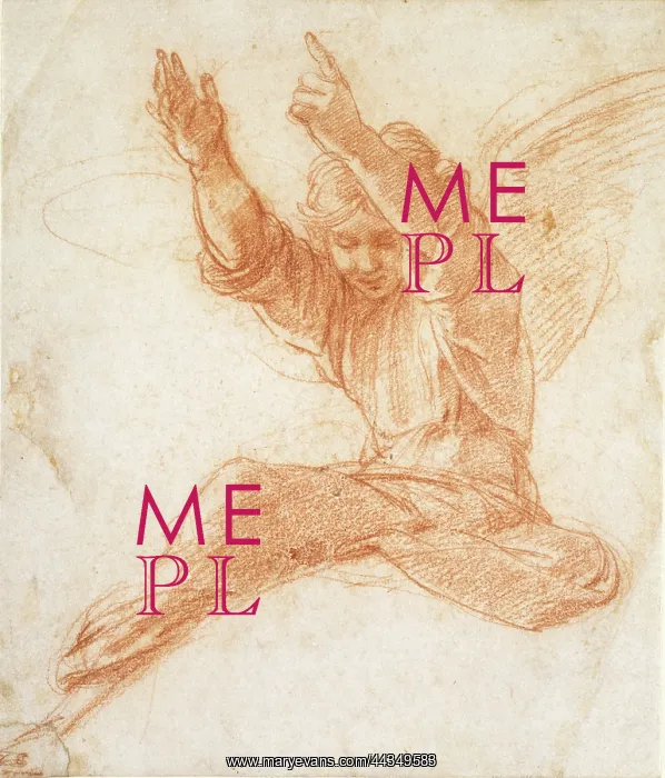  : An Angel, drawing by Raphael