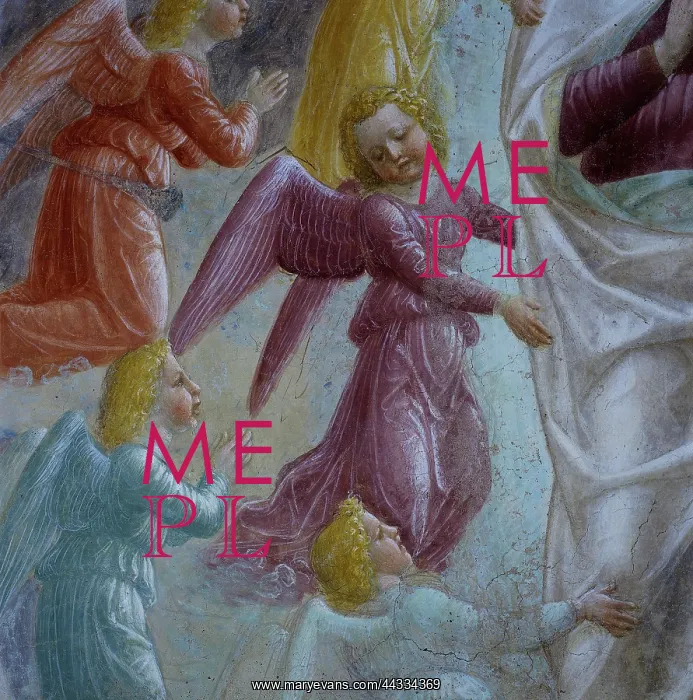 : Angel; detail of the fresco : Angel; detail of the fresco