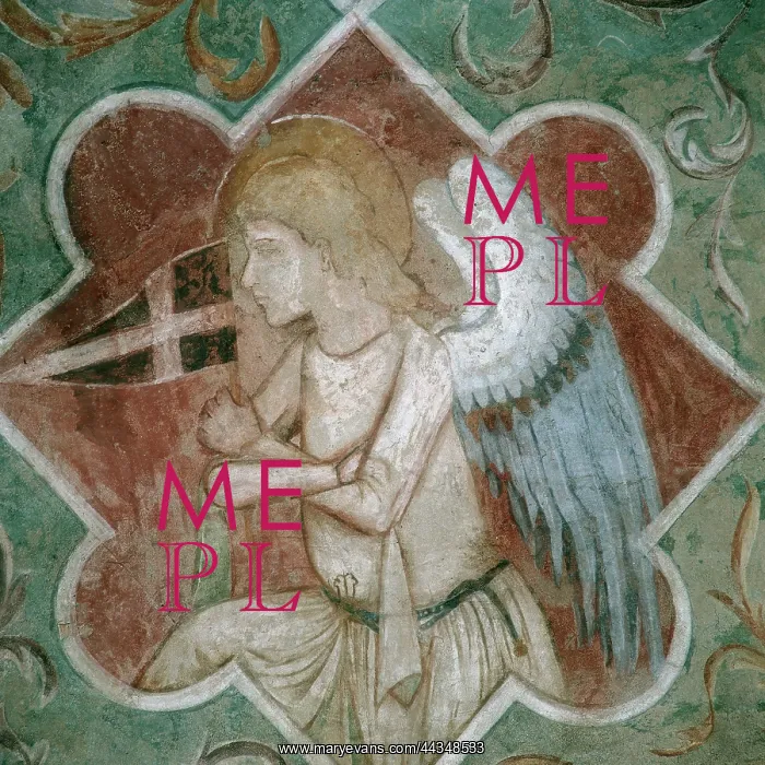: An angel, fresco located in : An angel, fresco located in