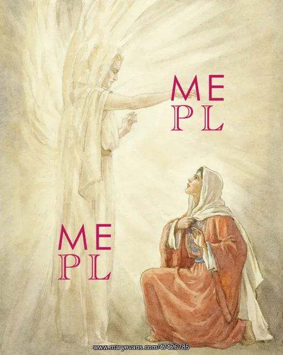 : The Angel giving message to Mary : The Angel giving message to Mary