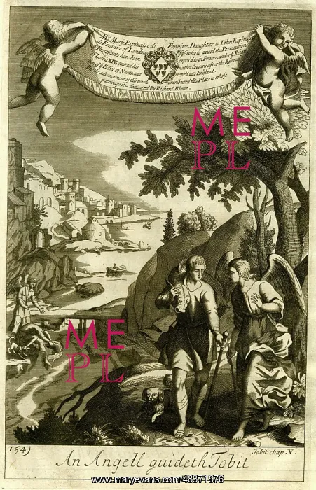 : An angel guides Tobit : An angel guides Tobit
