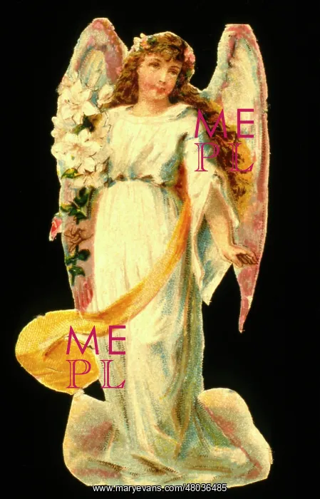  : Angel holding lilies