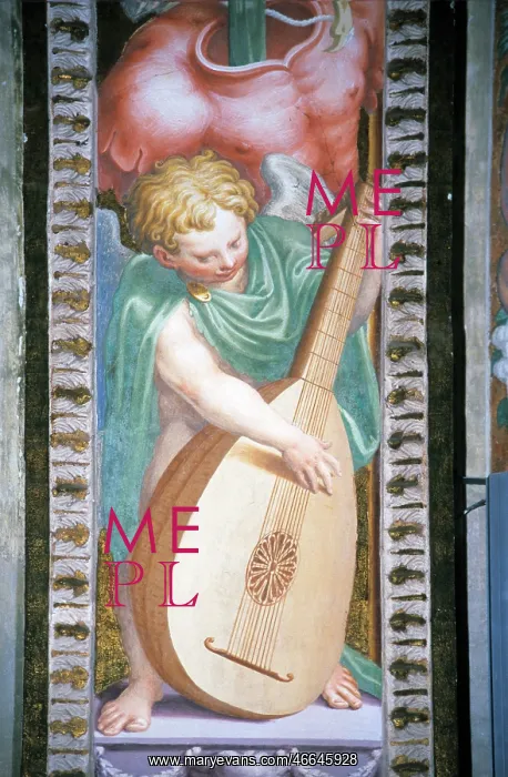 : Angel with lute : Angel with lute
